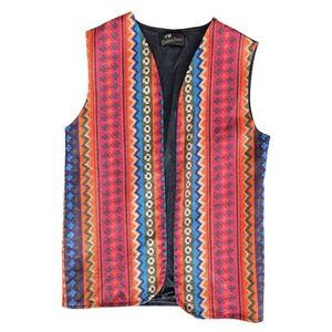Vintage Golden Touch Collection Geometric Pattern Sleeveless Vest Women's